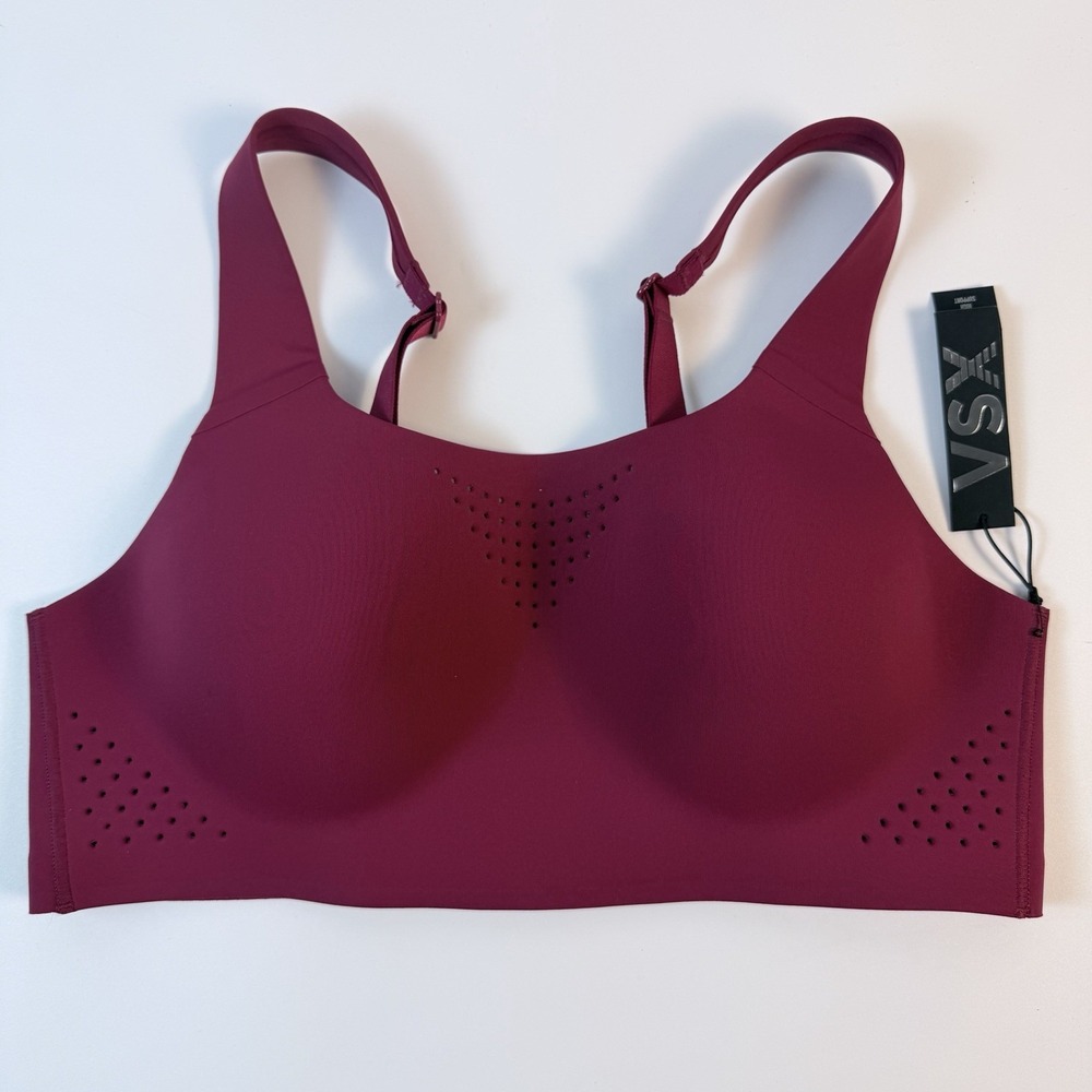Victoria's Secret VSX Featherweight Max High Impact Sports Bra Burgundy 36B